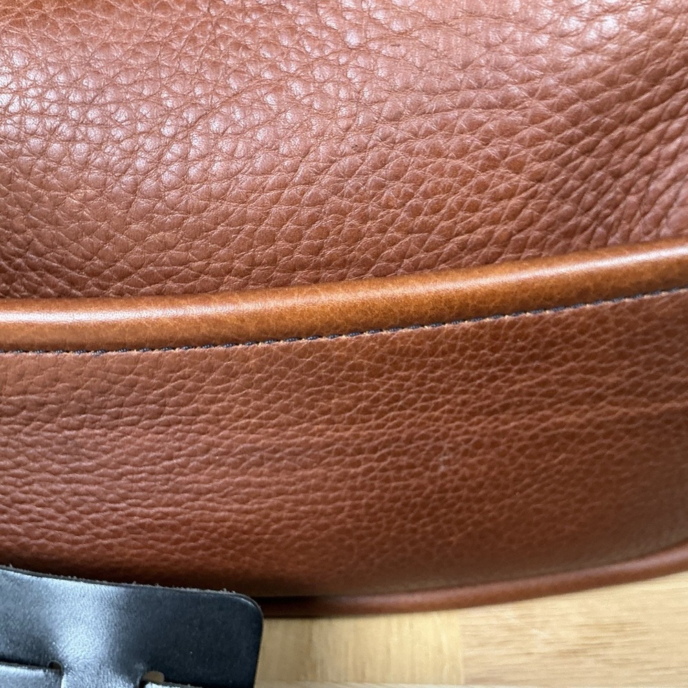 Go Forth Goods Mini Hoffman Crossbody Shoulder Hand Bag Saddle W/ Black Strap - Picture 16 of 16